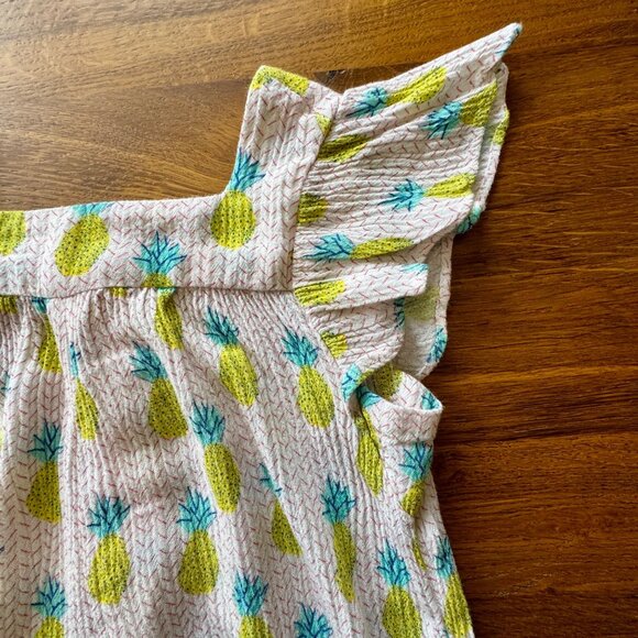 ZARA Pineapple Jumpsuit Romper Girls 12-18 Mo Lightweight Playsuit Toddler Girl - Picture 5 of 8